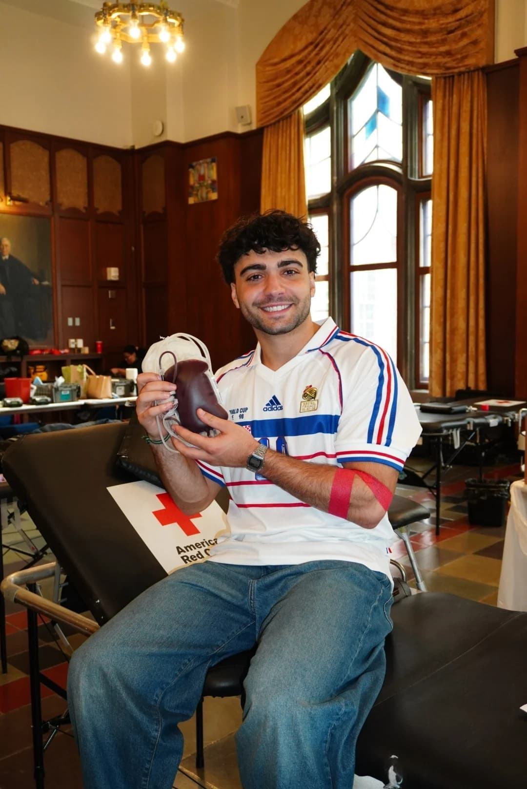 A donor at Project Resurge’s American Red Cross blood drive